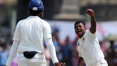 Rangana Herath took 12 wickets in the first Test as Sri Lanka beat England.