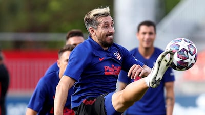 Atletico Madrid's Mexican midfielder Hector Herrera during a training session. EPA