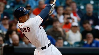 Players such as George Springer are a sign that things are starting to swing in the Houston Astros' favour. But more help is needed. Scott Halleran / AFP