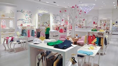The interior of Katakeet stores, like this one in Abu Dhabi Mall, are designed to appeal to the chain’s real customers: the children. Brand recognition is not just for adults anymore.
