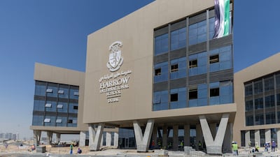 Harrow International School Dubai sits on a 50,000-square-metre site in Jumeirah Village Circle. Chris Whiteoak / The National