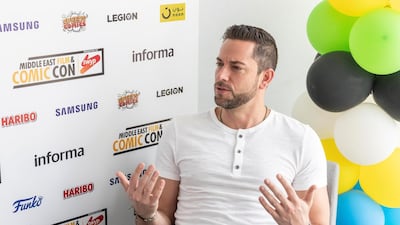 Actor Zachary Levi at MEFCC 2019 at the Dubai World Trade Center. (Photo: Antonie Robertson/The National)