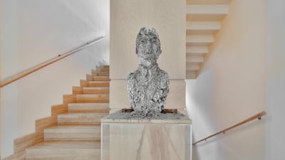 An impressive marble staircase