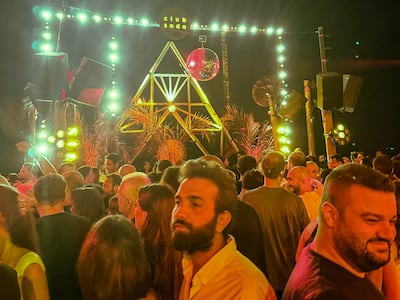 Revellers dancing at a party in the northern coastal town of Batroun. Vanessa Ghanem / The National