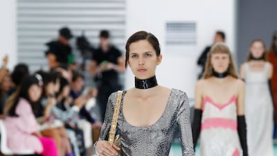A model walks the runway at the Gucci Spring/Summer 2020 fashion show during Milan Fashion Week. John Phillips/Getty Images for Gucci