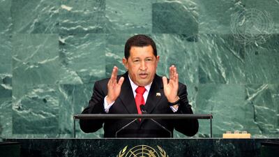 Venezuelan president Hugo Chavez said in 2006 that he could smell sulphur in the UN chamber after George W Bush spoke, likening the US leader to the 'Devil'. Photo: UN
