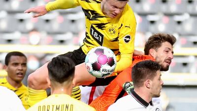 Erling Braut Haaland had been on the radar of many of Europe's top clubs while at RB Salzburg before moving to Borussia Dortmund in January 2020. EPA