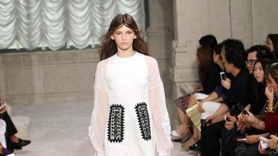 A creation from the spring/summer 2015 collection of the Italian label Giamba during Milan Fashion Week. Stefano Porta / EPA