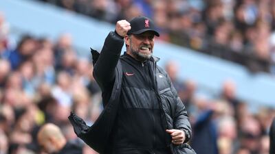 Liverpool manager Jurgen Klopp celebrates their first goal. Action Images