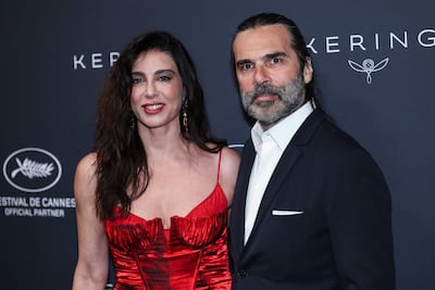 Labaki and Khaled Mouzanar at the 2026 Kering Women in Motion Awards. AFP