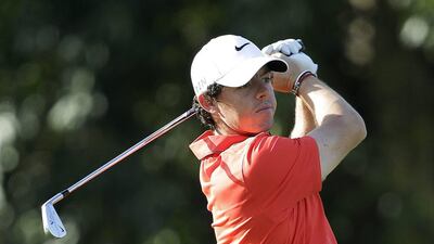Rory McIlroy plays a shot during the practice round for the WGC-Cadillac Championship on Wednesday March 5, 2014. Wilfredo Lee / AP