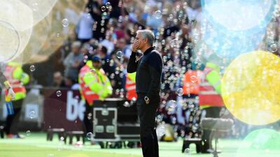 Jose Mourinho on the touchline during Manchesterr United's defeat to West Ham. Andy Rain / EPA