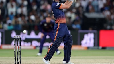 Maratha Arabians' Chris Lynn cracked four fifties in eight matches in the Abu Dhabi T10. Chris Whiteoak / The National