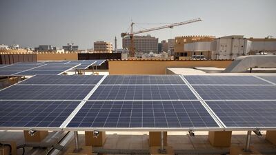 The sun helps to power more than 200 commercial and industrial buildings such as Al Fahidi Souk, above, in Dubai. Silvia Razgova / The National