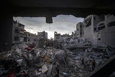 Destruction in Gaza city. EPA