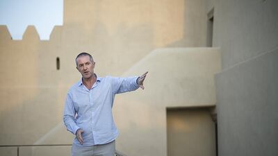 Peter Sheehan, the TCA’s head of historic buildings, in Qasr Al Muwaiji, birthplace of Sheikh Khalifa. Mona Al Marzooqi / The National