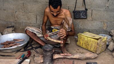Residents say demand for the daggers remains high despite the war.