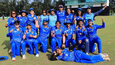UAE celebrate qualification for the Women's Asia Cup. Courtesy ACC