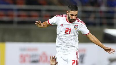 UAE's Tareq Ahmed, right. Reuters