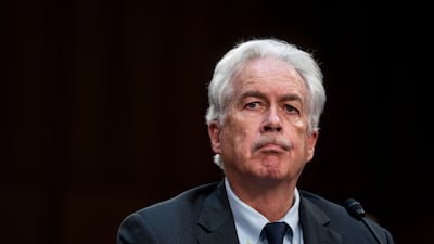 CIA chief William Burns appears before a Senate Select Committee on Intelligence hearing. Bloomberg