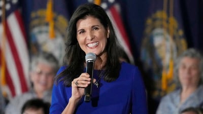 Republican presidential candidate Nikki Haley said it was in the best interests of the US for Ukraine to win. AP