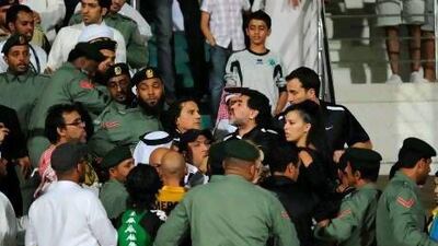 Diego Maradona, the Al Wasl coach, was involved in a melee with Al Shabab fans after the match.