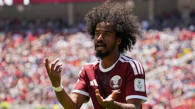 Qatar's Akram Afif in action against Switzerland. Reuters