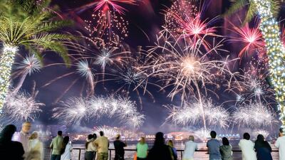 Yas Bay Waterfront in Abu Dhabi will light up with fireworks for Eid Al Etihad on December 2 and 3. Victor Besa / The National