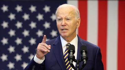 US President Joe Biden said Iran protesters are 'inspiring the world with their resilience and resolve'. Getty Images / AFP
