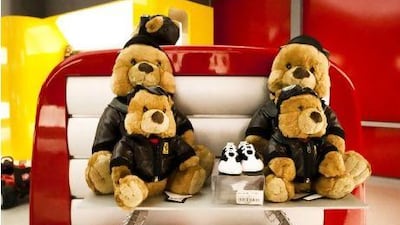 Ferrari even has teddy bears in jackets with the company's logo. Lee Hoagland / The National