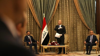 Iraqi president names Mustafa Al Kadhimi as new prime minister-designate in presence of leading Iraqi political figures and UN envoy to Iraq. The National