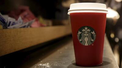 Starbucks’ plain red coffee cups are prompting a heated debate. Brendan McDermid / Reuters