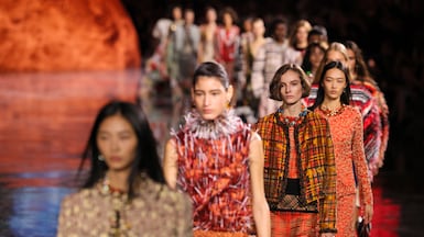 Matthieu Blazy's technical mastery was clear in the play of texture and movement for his debut collection for Chanel. Getty Images