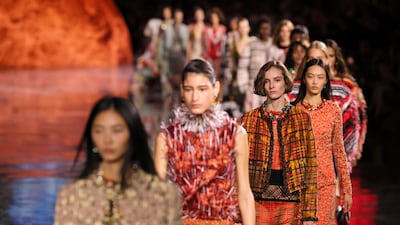 Matthieu Blazy's technical mastery was clear in the play of texture and movement for his debut collection for Chanel. Getty Images