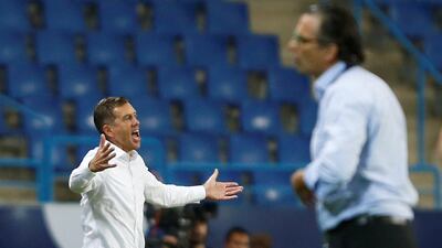 Iraq coach Srecko Katanec during the match. Reuters