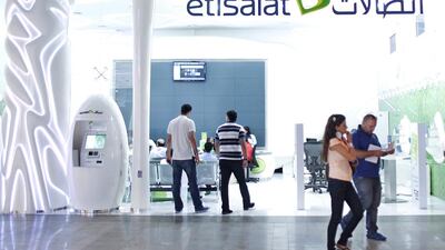 About 13.8 million Etisalat shares changed hands on the Abu Dhabi Securities Exchange on Wednesday, more than the seven previous days of trading combined. Sarah Dea / The National