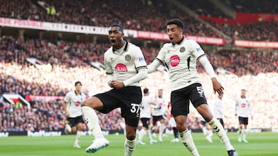 Bournemouth's Rayan celebrates scoring with teammate James Hillduring. Getty Images