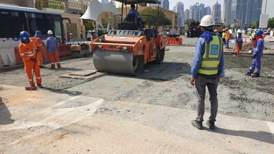 Motorists in JLT face heavy traffic delays for the second day in a row due to repair works. Courtesy:RTA