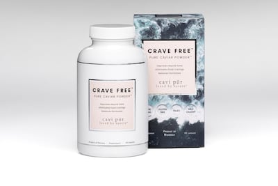 Crave Free by Cavi Pur, a natural caviar supplement, at the DPA lounge at Cannes