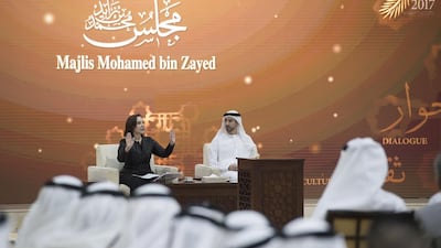 Prof Sherry Turkle makes a point. Hamad Al Kaabi / Crown Prince Court - Abu Dhabi