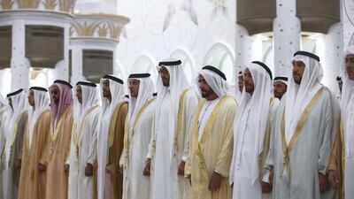 Sheikh Mohammed bin Zayed leads Eid Al Adha prayers at the Sheikh Zayed Grand Mosque. Ryan Carter / Crown Prince Court - Abu Dhabi