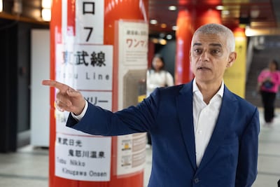 Sadiq Khan on a visit to Tokyo. PA Wire