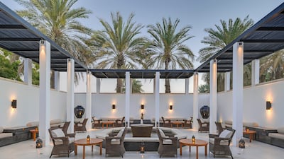 The shisha lounge at The Chedi Muscat.