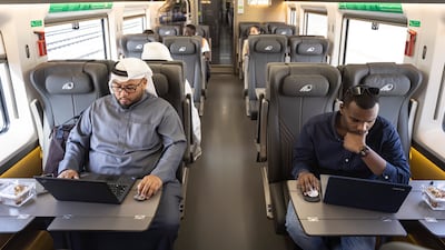 A look at the business class seating onboard