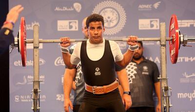 Saudi Arabia Special Olympics Team powerlifter Hassan Alhadhariti wins the gold medal in his weight division. Courtesy Special Olympics World Games Abu Dhabi 2019