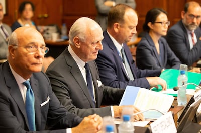 UN Special Envoy for Syria Staffan de Mistura at a meeting in Geneva on September 14, 2018. Reuters