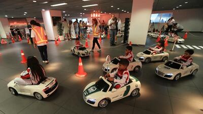 Readers praise the effort by the carmaker Audi to teach road discipline to children. Ravindranath K / The National