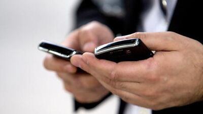 UAE mobile phone users are required to re-register their numbers. Sarah Dea / The National