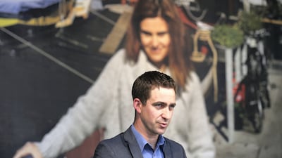 Widower of murdered Labour MP Jo Cox, Brendan Cox, speaks at an event to celebrate her life in 2016, on what would have been Jo's 42nd birthday. AFP