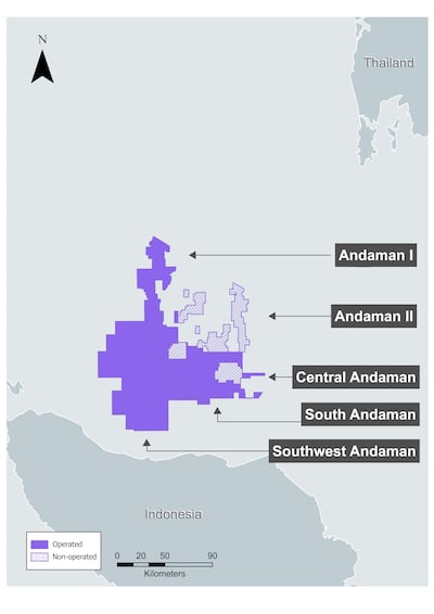 Andaman Sea exploration blocks. Photo: Mubadala